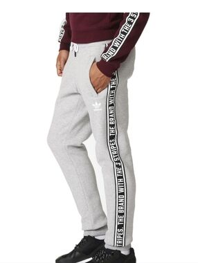 NWT adidas originals essentials men's sweat pants medium heather Grey